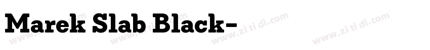 Marek Slab Black字体转换
